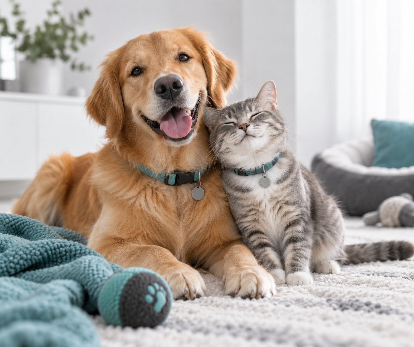 Golden retriever sorridente