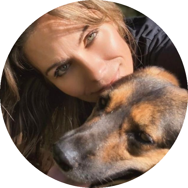 Manuela Dornburg con il suo cane